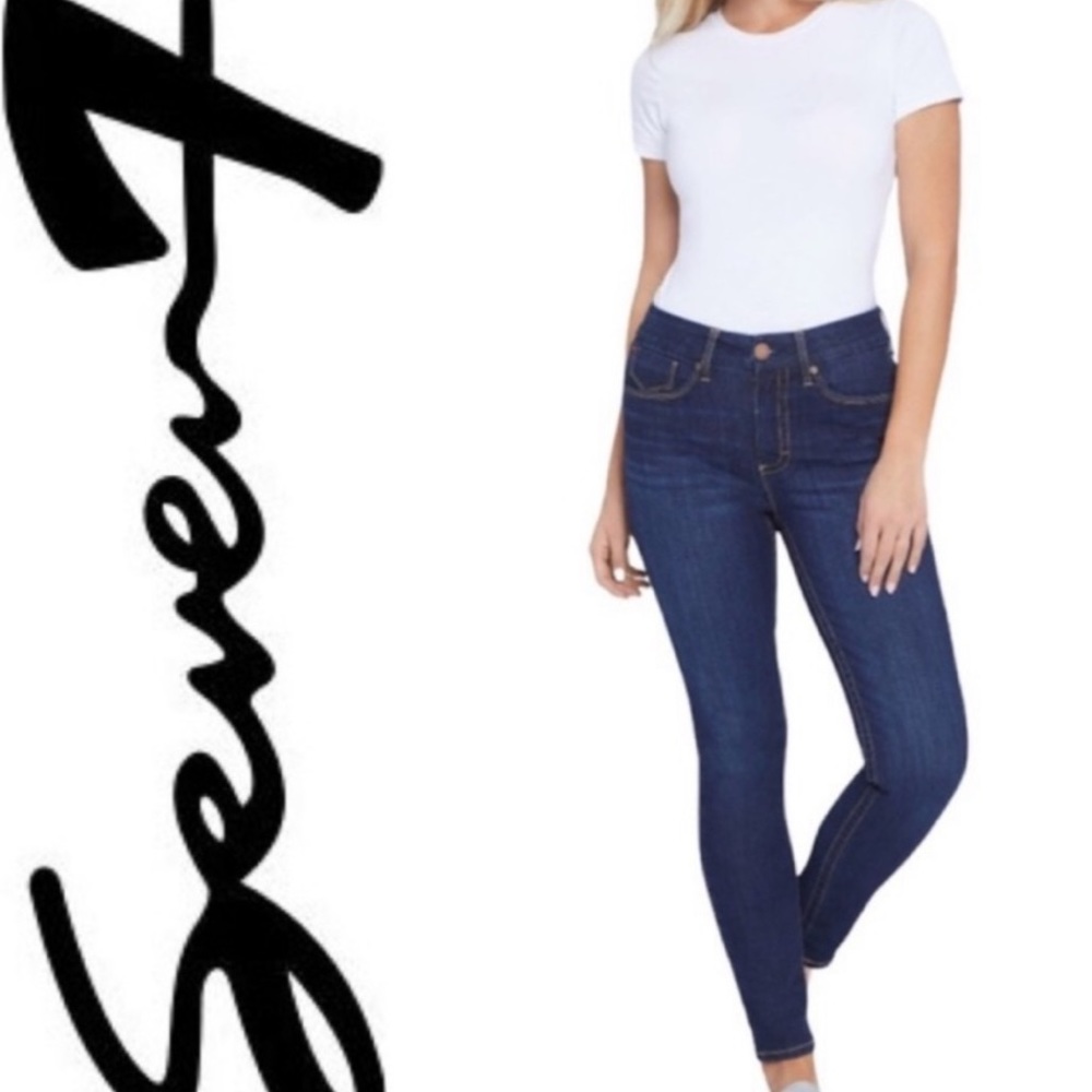 Seven7 High Rise Skinny Tummyless Denim Jean size 6. Great preowned condition